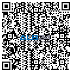 QR-Code der ALB24 GmbH, der direkt zur Website alb24.ch führt